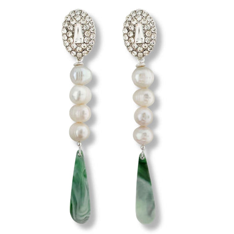 Levi lange oorbellen met parels