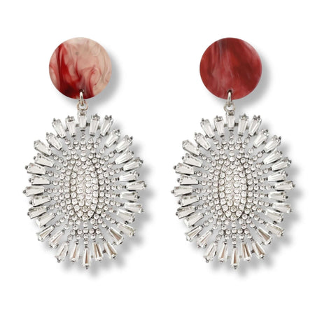 Lexi statement oorbellen met kristal