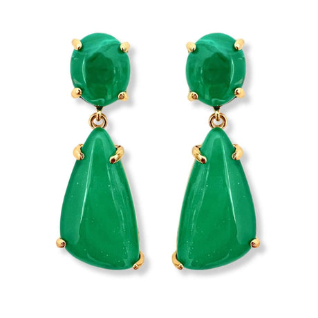 Lina geometrische oorbellen groen