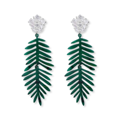 Linn resin statement oorbellen groen