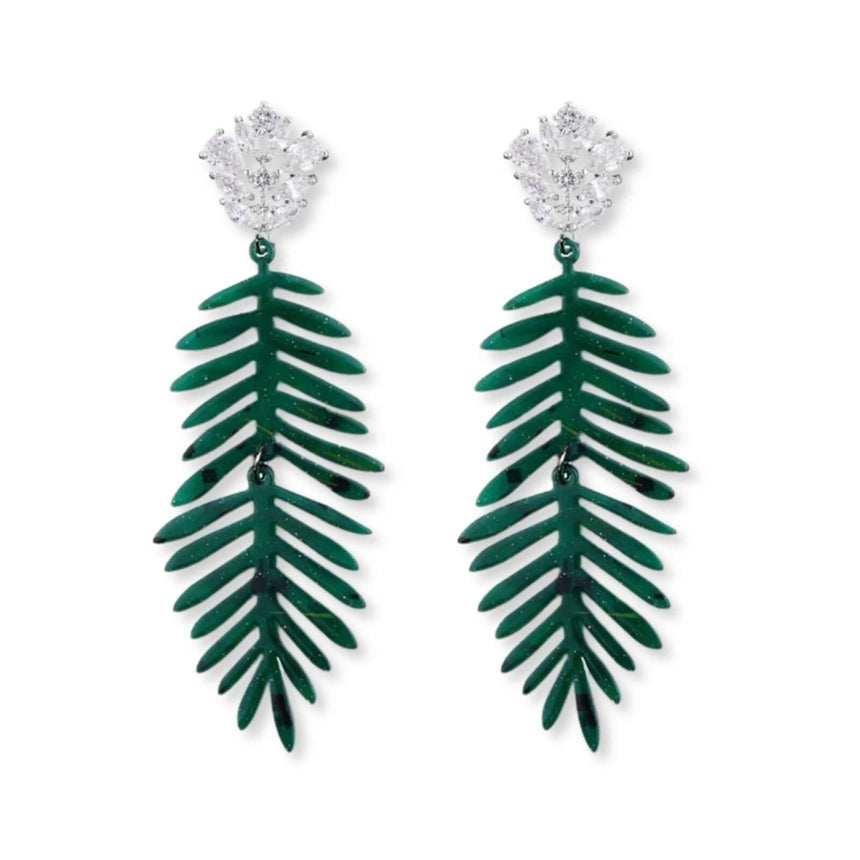 Linn resin statement oorbellen groen