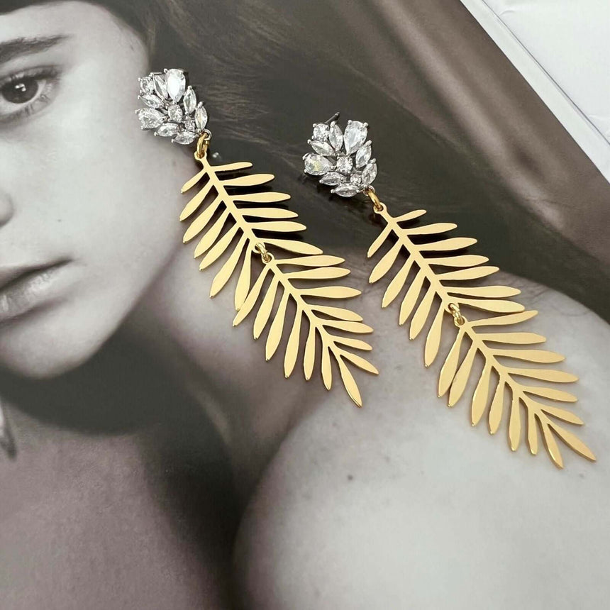 Lioe zirkonia statement oorbellen goud