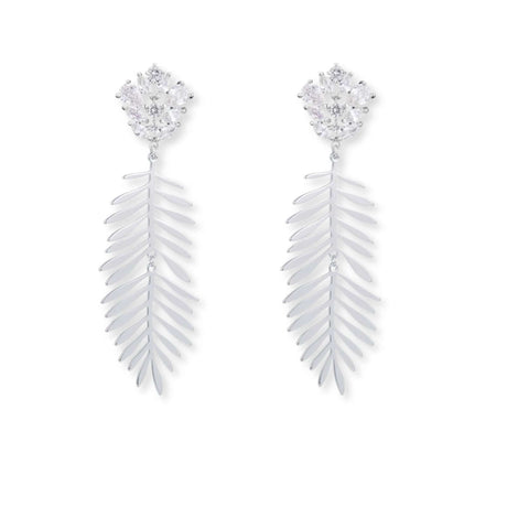 Lior zirkonia statement oorbellen zilver