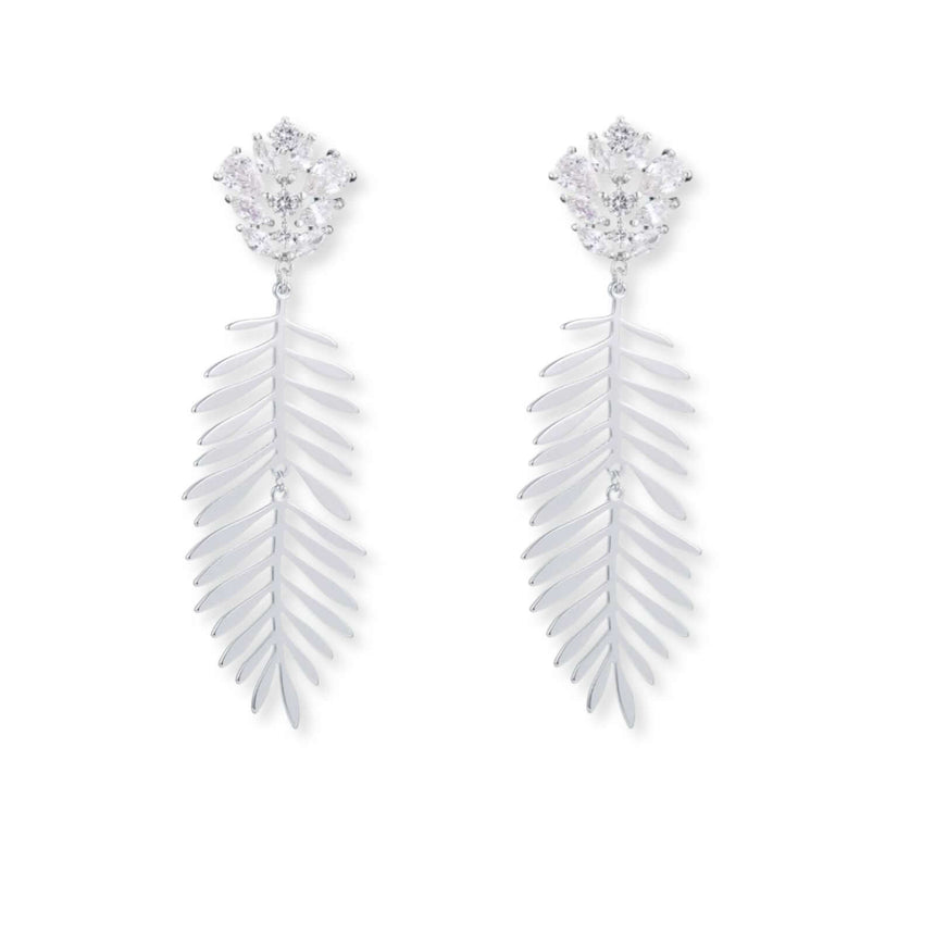 Lior zirkonia statement oorbellen zilver