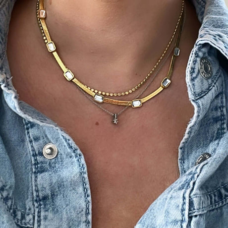 Lira snake ketting met zirkonia