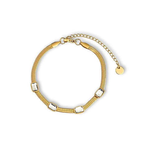 Lisa snake armband met zirkonia