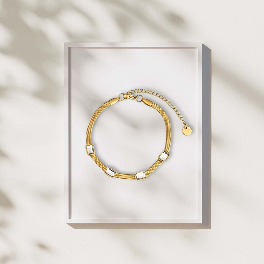 Lisa snake armband met zirkonia