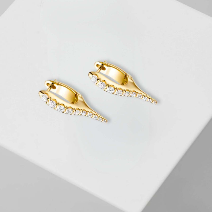 Loes 925 spike oorringen goud small