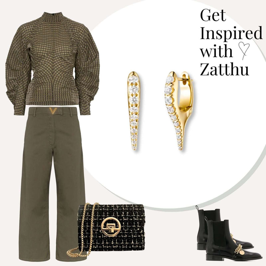 Loes 925 spike oorringen goud small