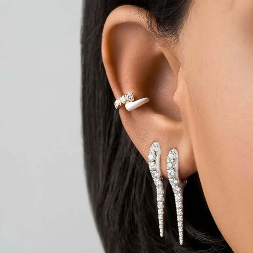 Loet 925 spike oorringen zilver large