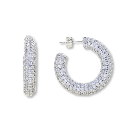 Lola zirkonia oorringen zilver