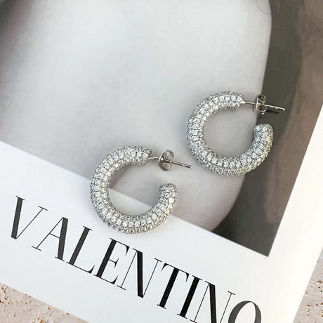 Lola zirkonia oorringen zilver