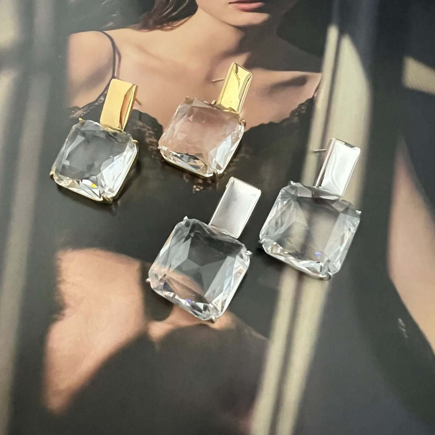 Loum oorbellen van kristal