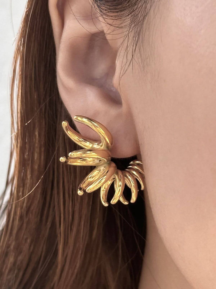 Luah vergulde open oorringen