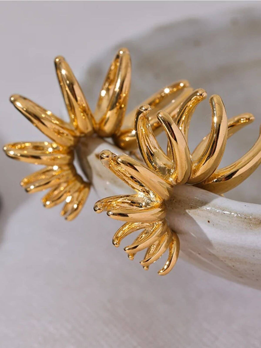 Luah vergulde open oorringen