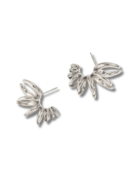 Luan verzilverde open oorringen