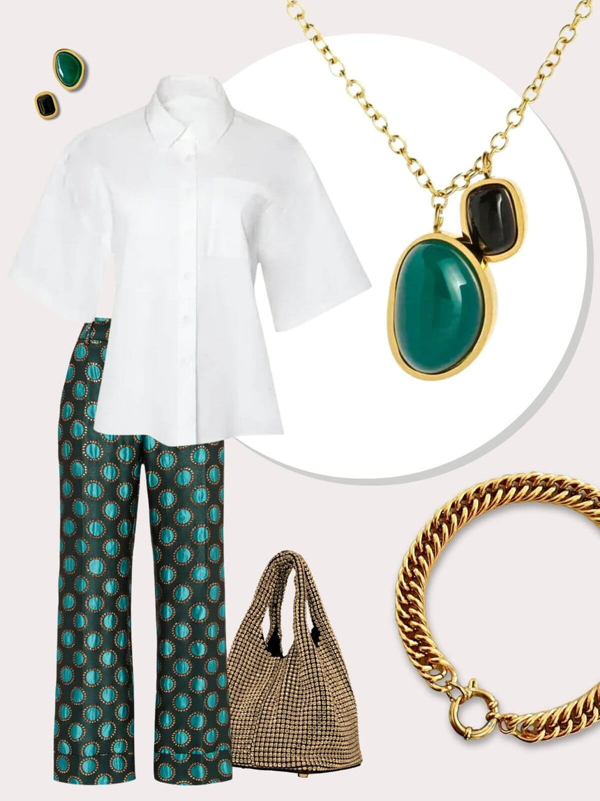 Luci ketting + oorbellen set