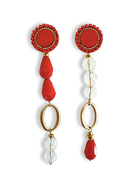 Lumi mismatched statement oorbellen - One of a Kind