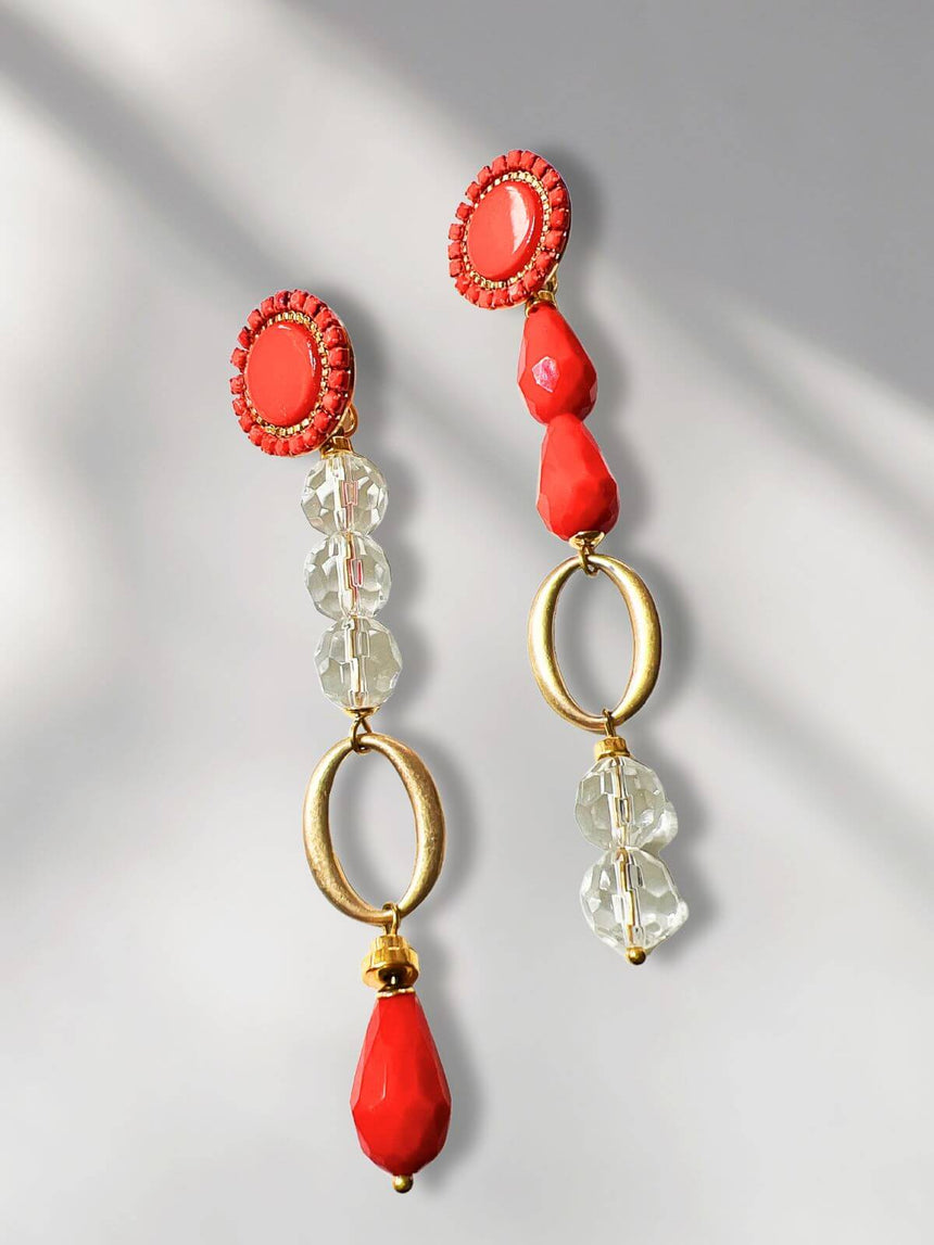 Lumi mismatched statement oorbellen - One of a Kind