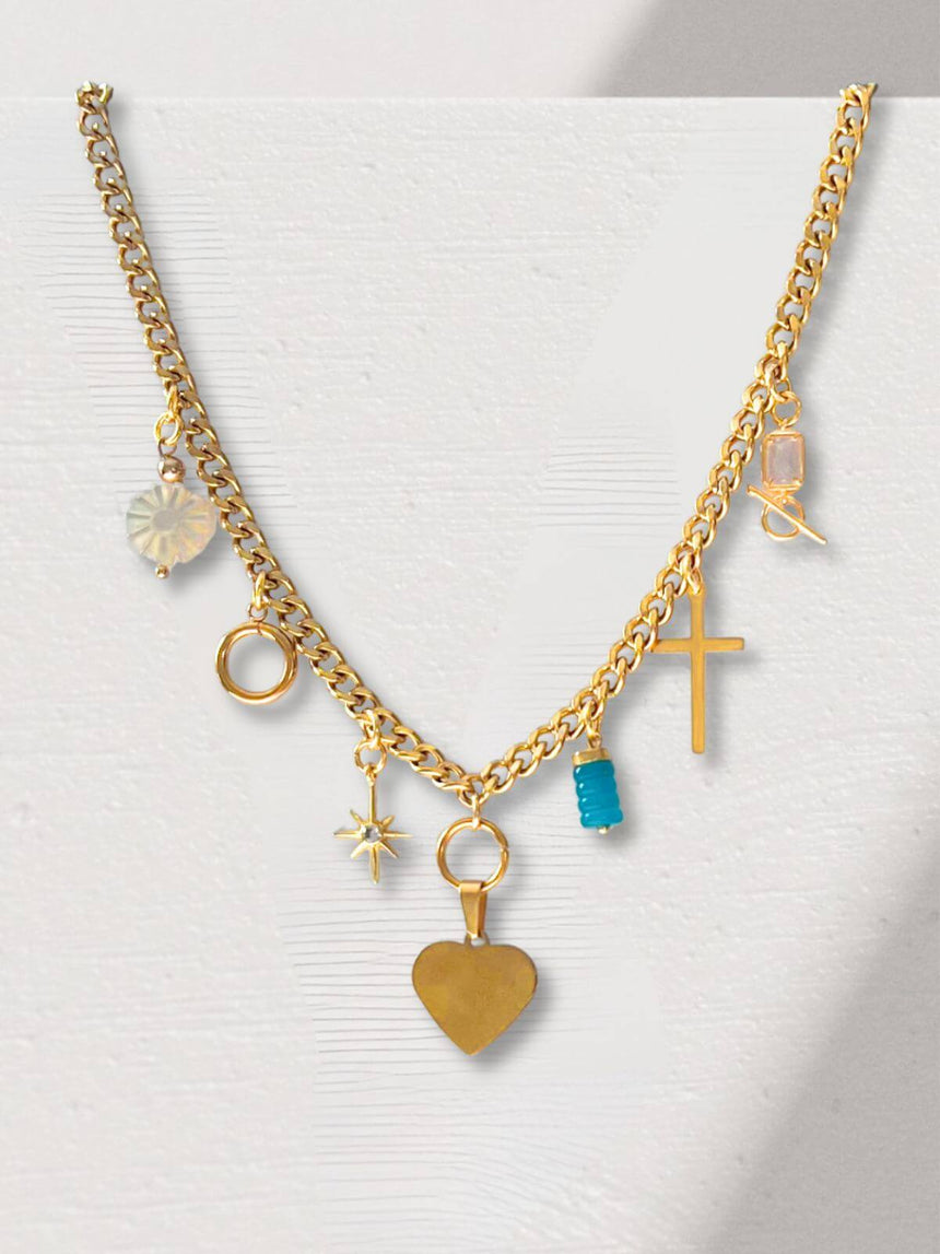 Luxi bedelketting met hart
