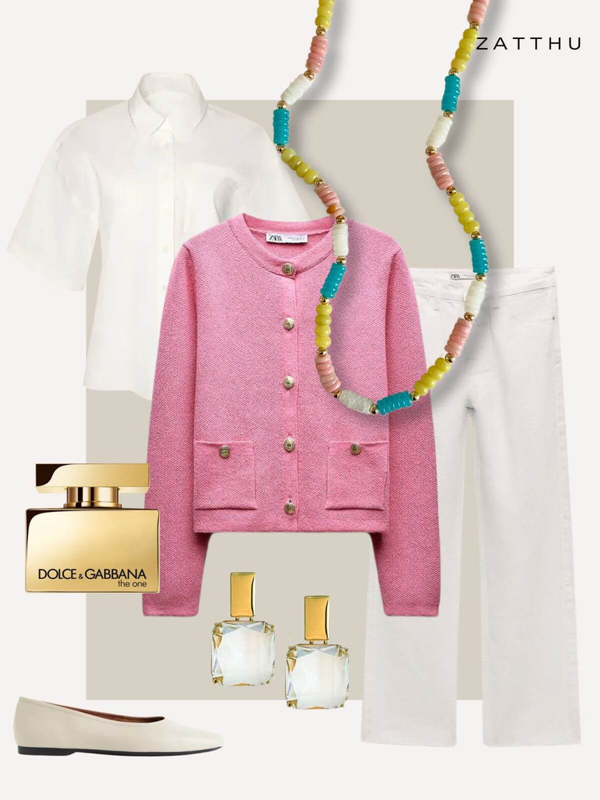 Lyah multicolor kralenketting van natuursteen