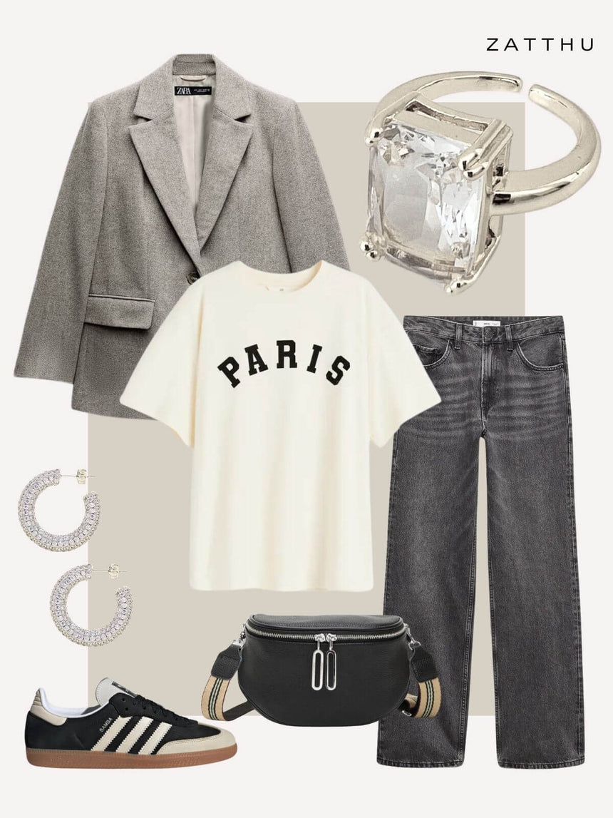 Lyke statement ring met kristal - zilver