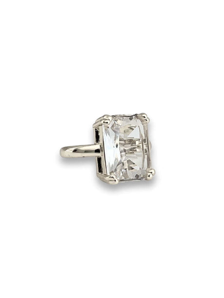 Lyke statement ring met kristal - zilver