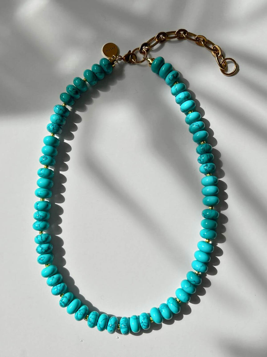 Maha turquoise statement ketting