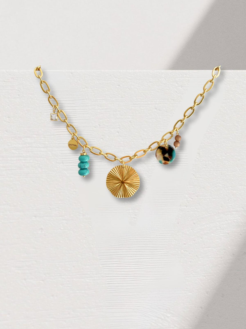 Mala bedelketting met turquoise