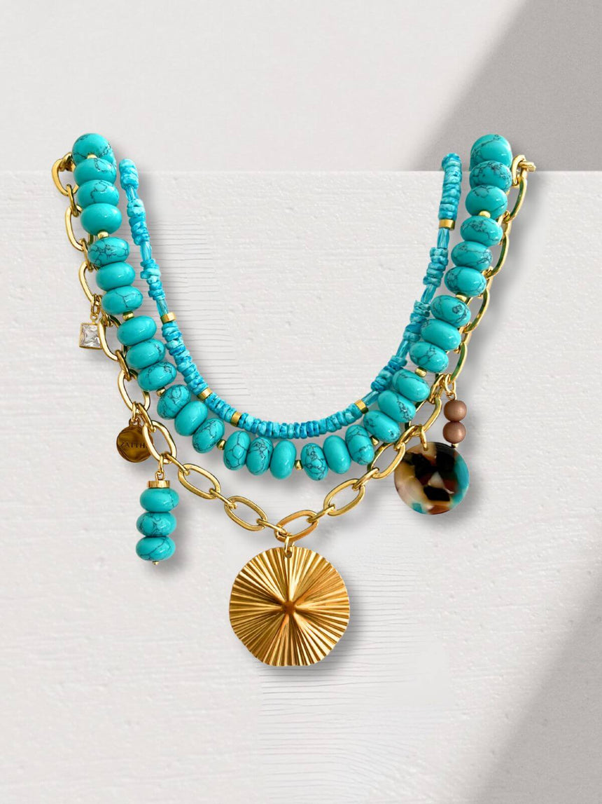 Mala bedelketting met turquoise