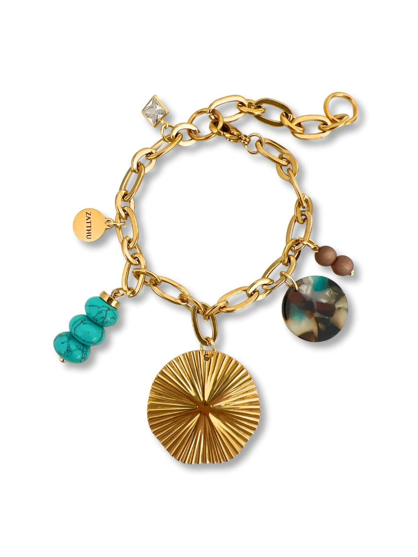 Mali bedelarmband met turquoise