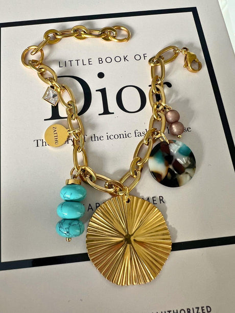 Mali bedelarmband met turquoise