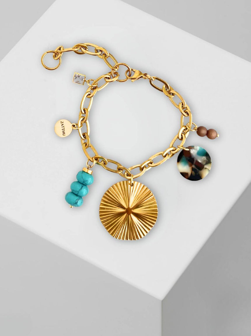 Mali bedelarmband met turquoise