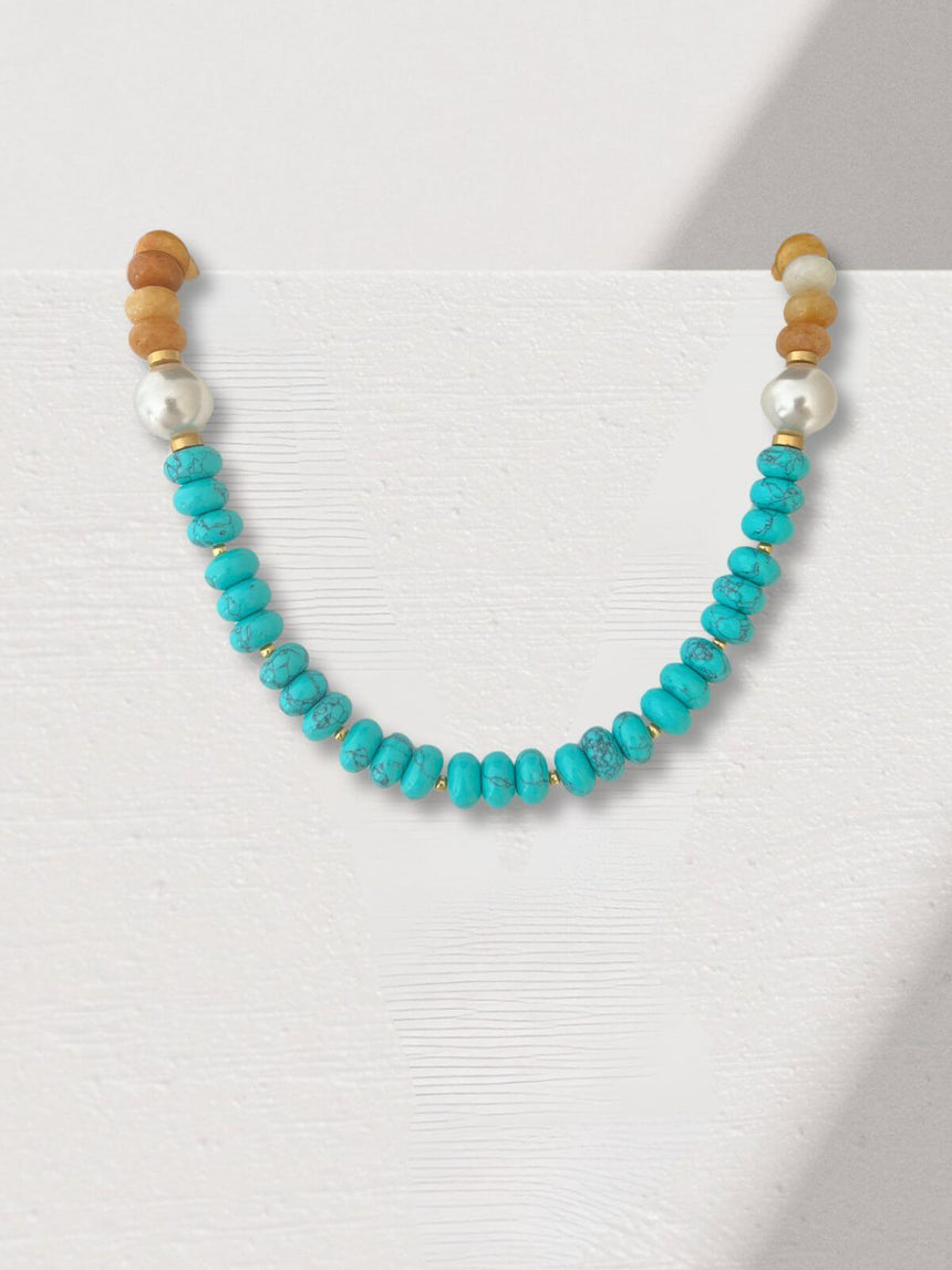 Mane statement ketting van natuursteen