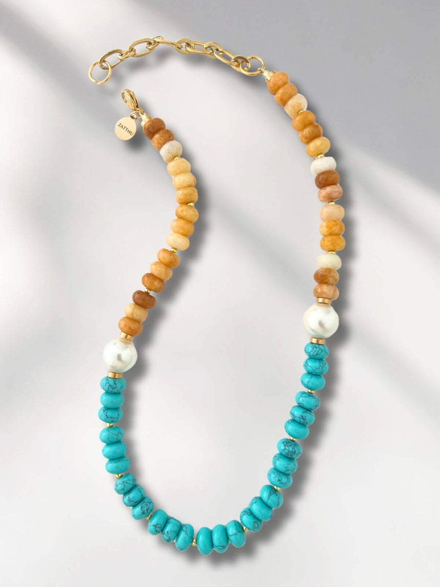 Mane statement ketting van natuursteen