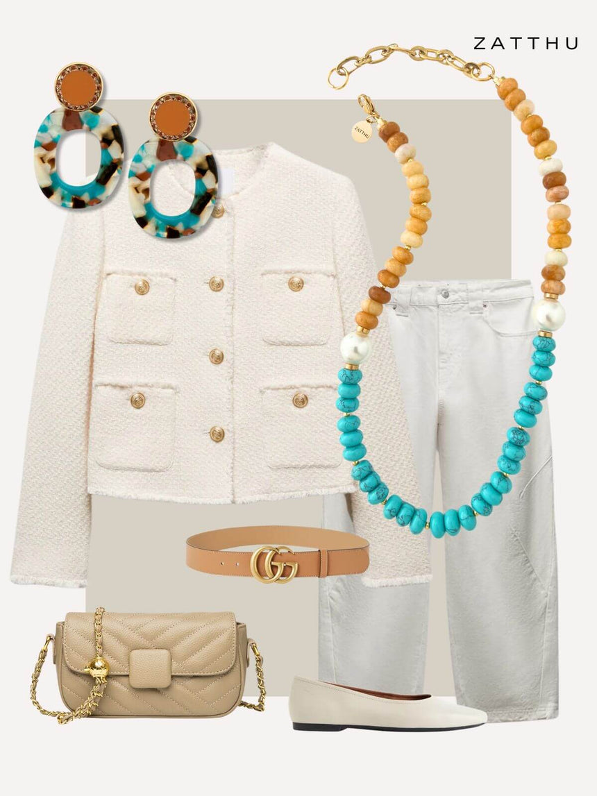 Mane statement ketting van natuursteen