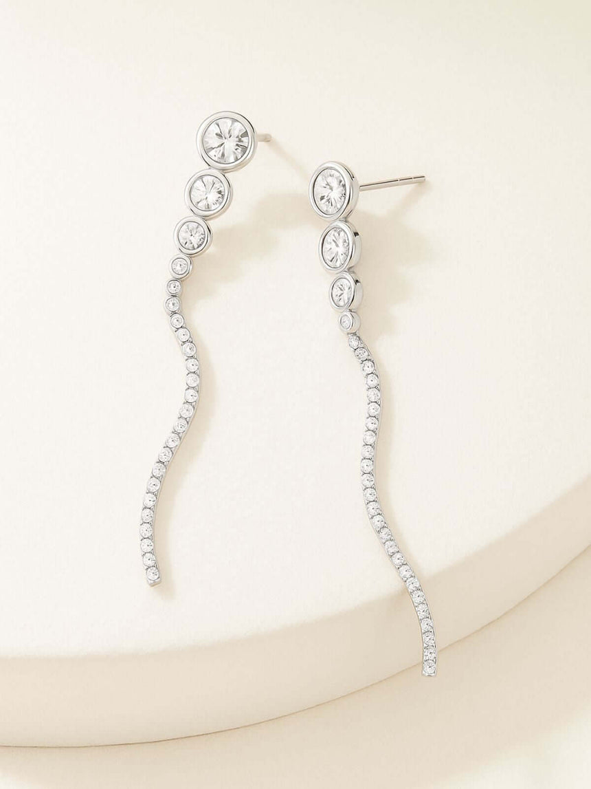 atthu Jewelry zilveren zirkonia oorbellen voor een moderne look