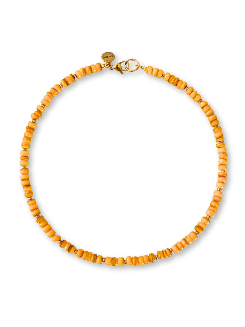 Naga gele kralenketting van schelp – Zatthu Jewelry