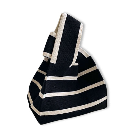 Aaran stoffen tasje zwart wit