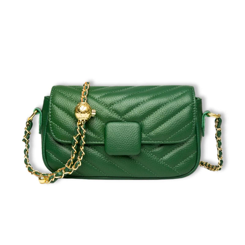 Abane lederen schoudertas groen