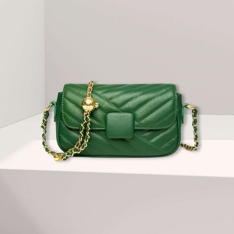 Abane lederen schoudertas groen