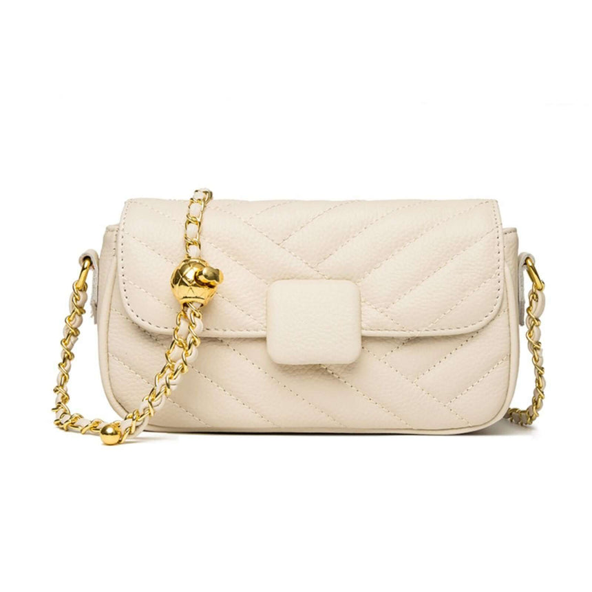 Abele lederen schoudertas offwhite