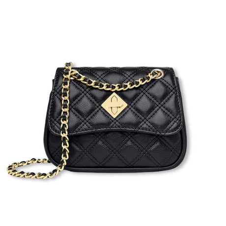 Aedan lederen schoudertas zwart