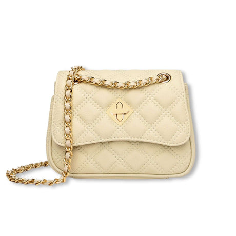 Aeiko lederen schoudertas beige