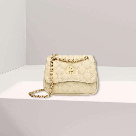 Aeiko lederen schoudertas beige