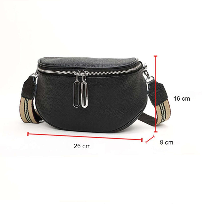 Addie lederen crossbody geel