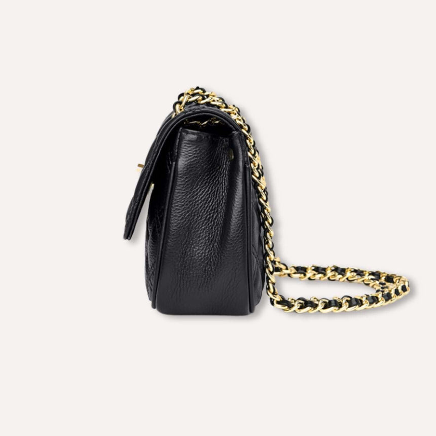 Aeiko lederen schoudertas beige