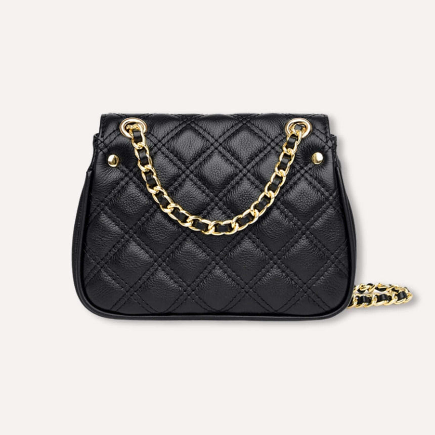 Aeiko lederen schoudertas beige