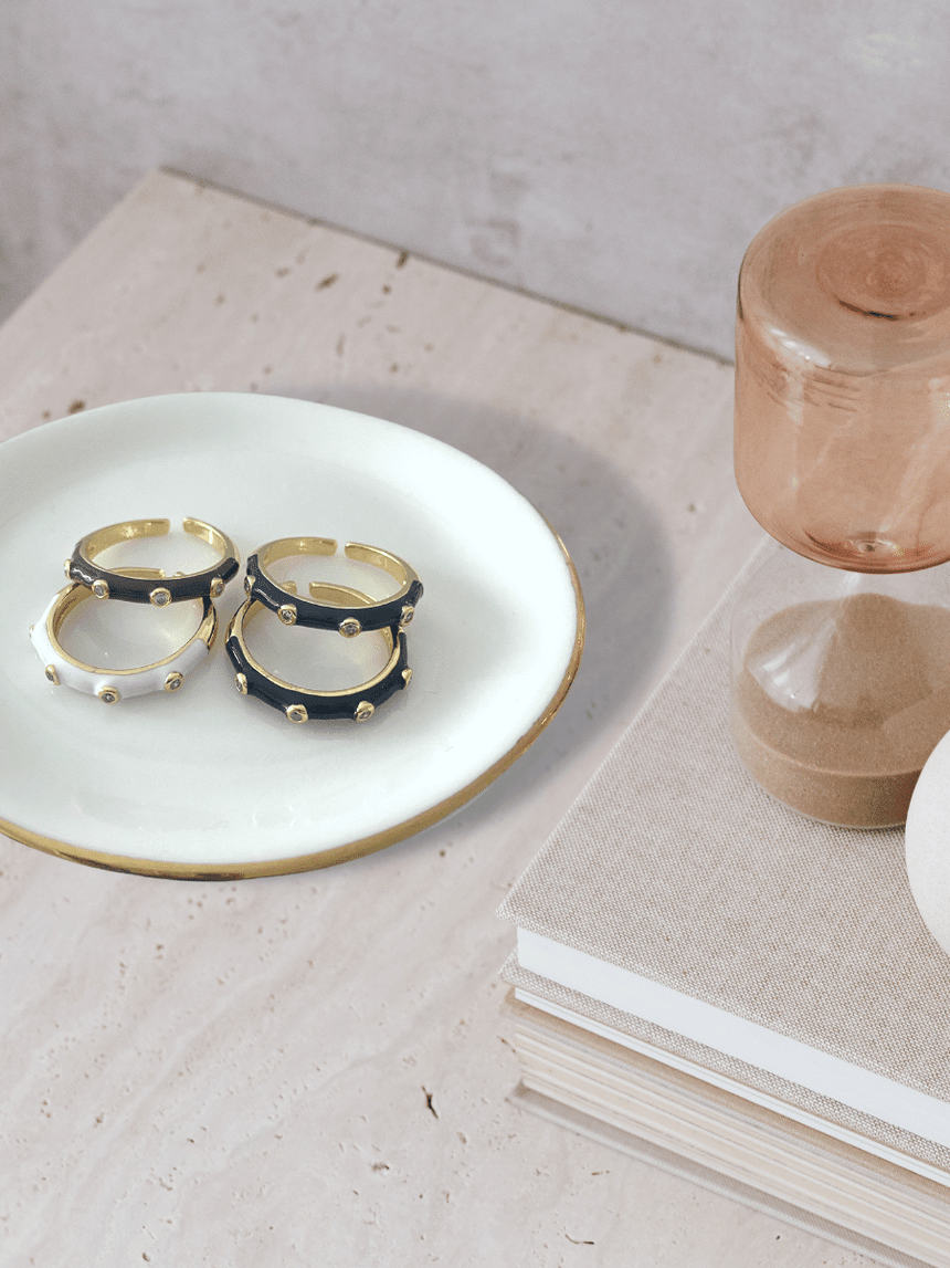 Inuk ring blauw met steentje