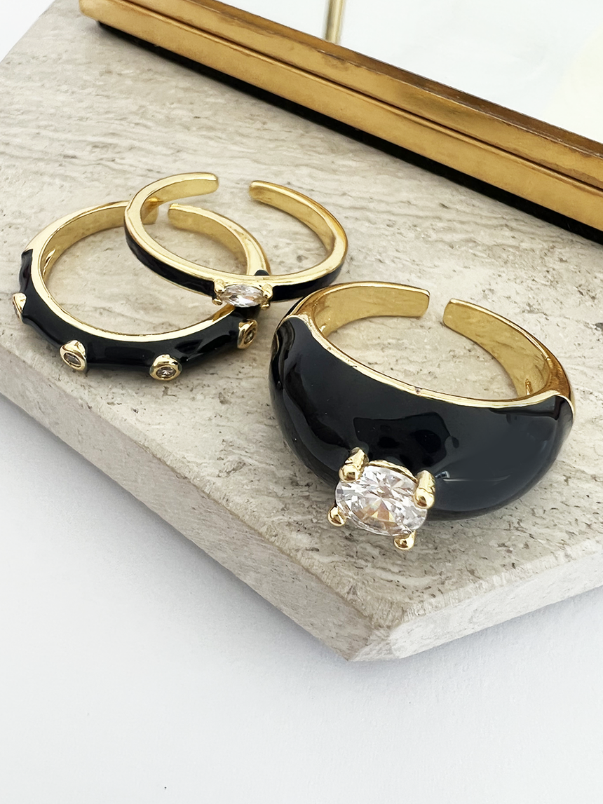 Inuk ring blauw met steentje